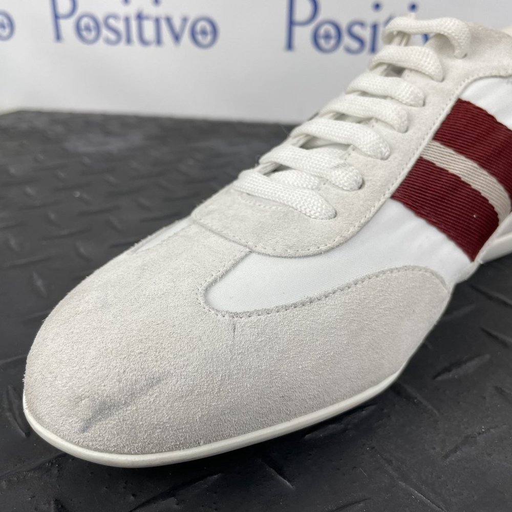 Bally Haldin White Suede Low Top Sneakers US 6 w/ Defect - Picture 8 of 10